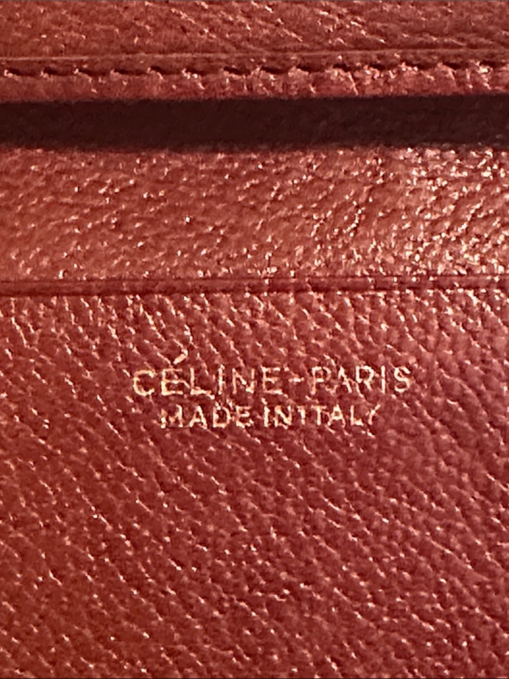 Celine Vintage Burgundy Leather Bifold Long Wallet - Picture 10 of 15